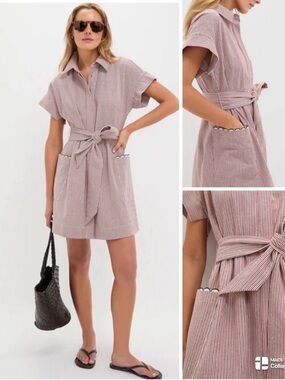 Tuckernuck red white and blue Ceci mini shirt dress